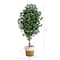 6ft. Ficus Artificial Tree with Natural Trunk in Handmade Natural Jute and Cotton Planter